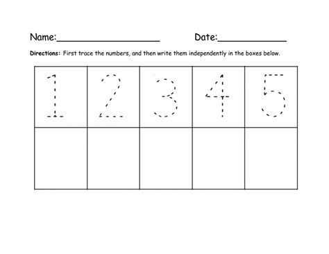 Trace The Numbers K5 Worksheets