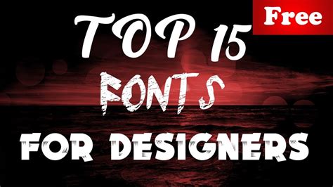 Top 15 Fonts For Designers New Youtube