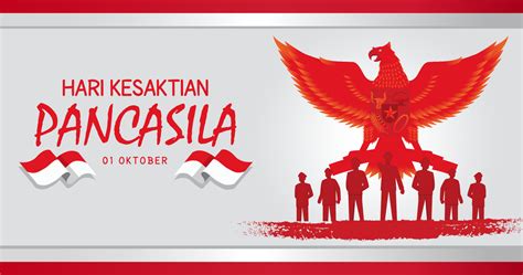 hari kesaktian pancasila indonesian holiday pancasila day illustration translation october 01