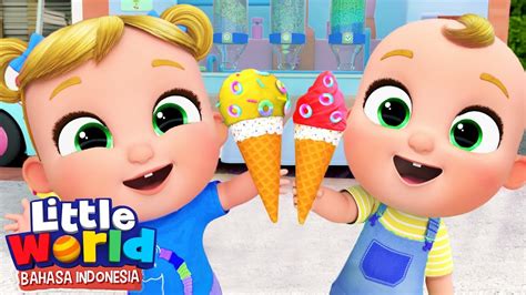 Lezatnya Makan Es Krim Kartun Anak Little World Bahasa Indonesia