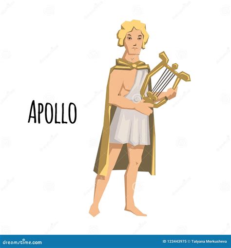 Apollo Un Dieu Du Grec Ancien Du Tir à Larc De La Musique De La Poésie Et Du Soleil Avec La