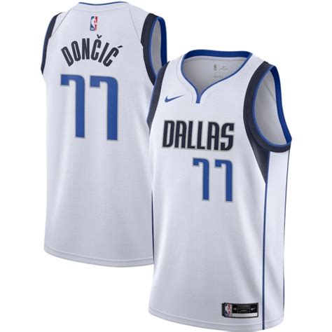 Mens Dallas Mavericks 77 Luka Doncic Nike White 2020 21 Swingman