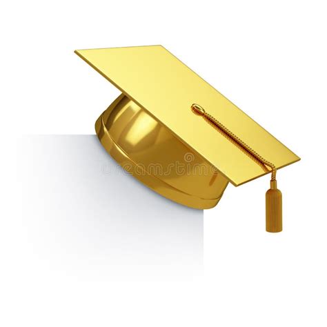 Graduation Cap Golden Stock Illustration Illustration Of Exam 42893666