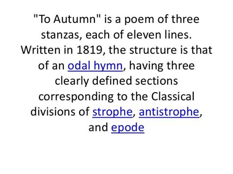 Season Of Mists And Mellow Fruitfulness John Keats Ode To Autumn