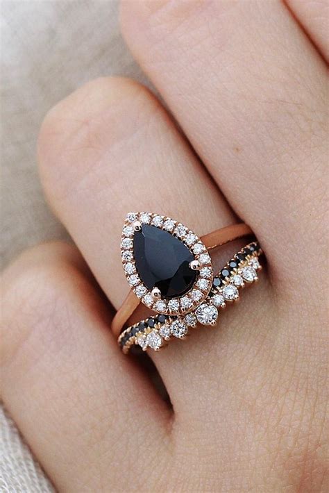 24 Unique Black Diamond Engagement Rings Oh So Perfect Proposal