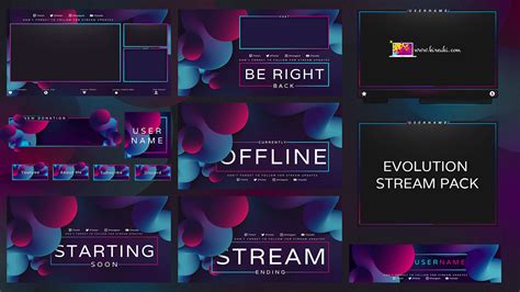 Evolution Twitch Stream Pack On Behance Twitch Streaming Setup