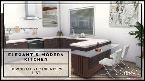 Elegant And Modern Kitchen Download Tour Cc Creators The Sims 4