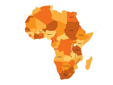 Africa Political Wall Map Vector World Maps Images