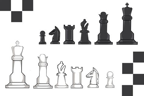 Chess Pieces Vector Gráfico Por Rfg · Creative Fabrica