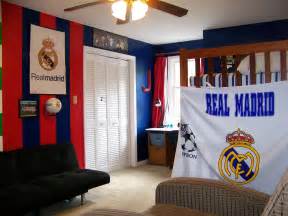 Real Madrid Colors Painted And Decorated In Jakes Bedroom Soccer