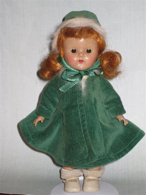 1950s Vogue Ginny Doll In Green Coat And Hat Vintage Dolls Baby Dolls