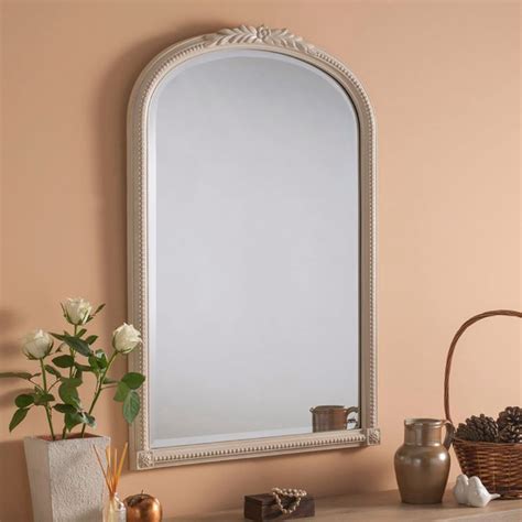 Slim Antique French Style Ivory Mirror Mirrors Homesdirect365