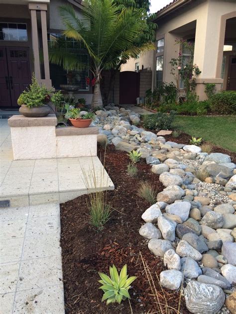 Front Yard Dry Creek Bed And Drought Tolerant Landscape Drought