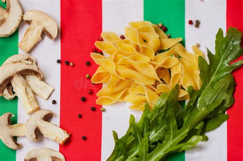 Food In Colors Of Italian Flag Stock Photo Image Of Pepper Cooking