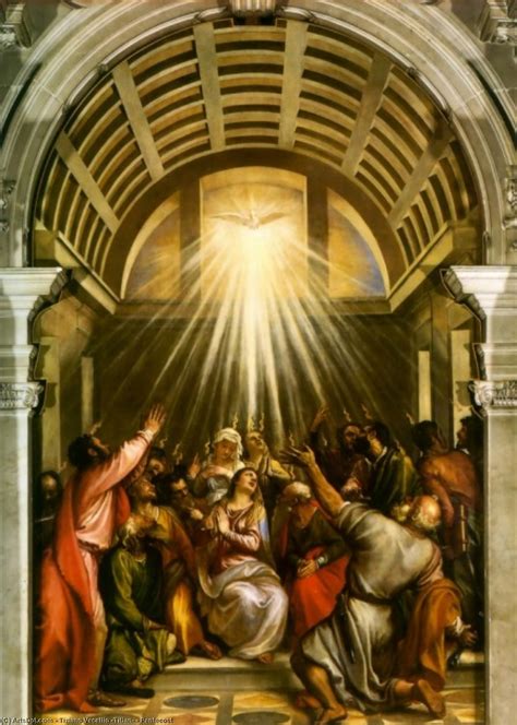 Paintings Reproductions Pentecost 1545 By Tiziano Vecellio Titian