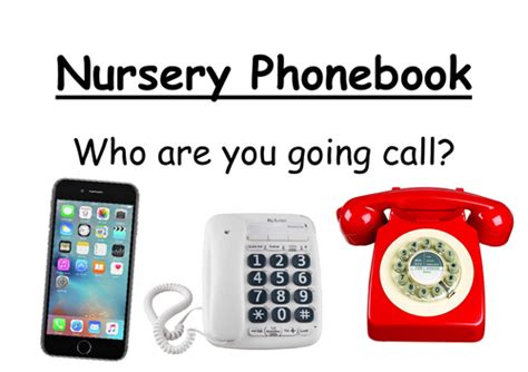 Nursery Phone Book Teaching Resources