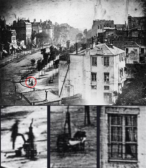 1838 the first photograph of a human being the exposure time for the image was around seven