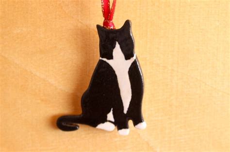 Ceramic Tuxedo Cat Ornament 15 Cute And Affordable Cat Christmas Tree