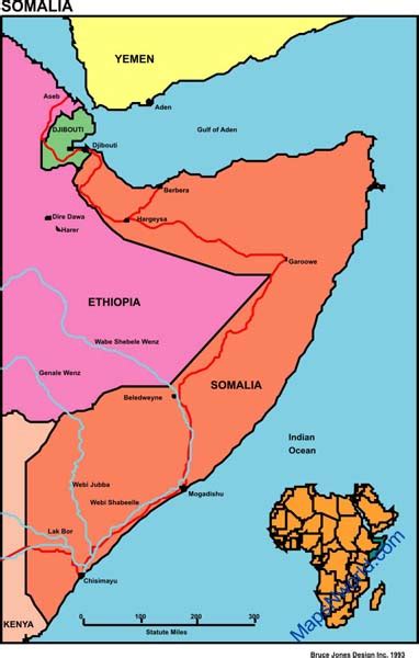 Somalia Map Of Africa United States Map