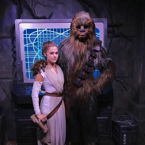 Rey And Chewbacca Rey Cosplay Disney Face Characters Park Photos