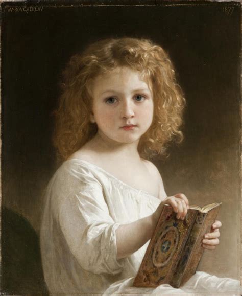 William Bouguereau The Story Book Oil On Canvas X Cm