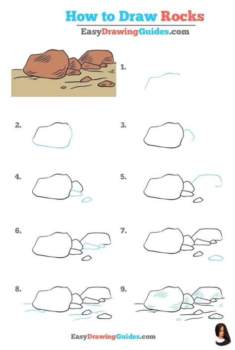 Add ears to the head and a small tail to the rear end, as illustrated in figure 1.4. #draw #drawing #drawing ideas step by step #easy #Rocks # ...
