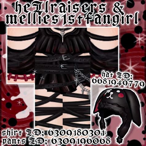 Detailed Red And Black Grunge Roblox Outfits With Matching Accessories In