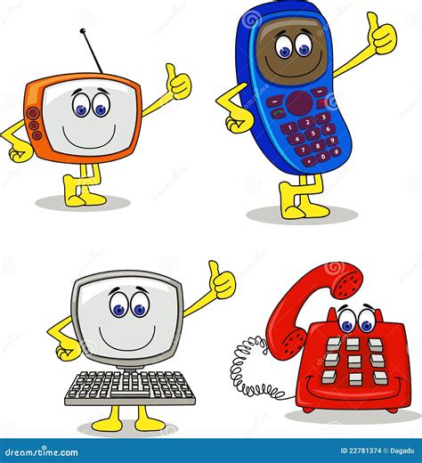 Electronic Cartoon Character Stock Vector Illustration Of Dial