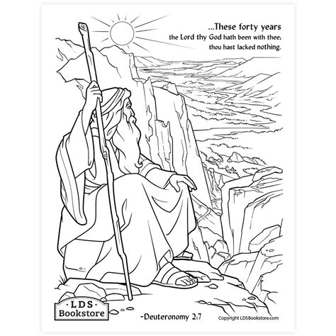 Moses And The Promised Land Coloring Page Printable Coloring Pages
