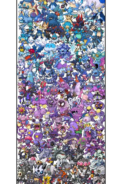 Pokemon Sprite Spectrum All 649 Pokemon Made By Tumbex