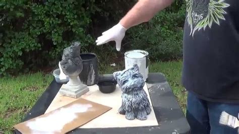 How to properly paint concrete statuary Part 1. How to base coat and
