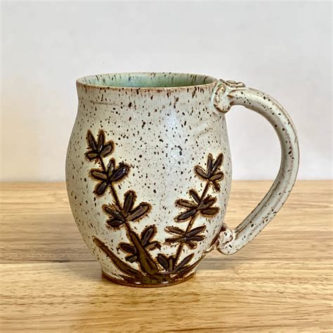 Handmade Pottery Set Of Two Small Starfish Mugs