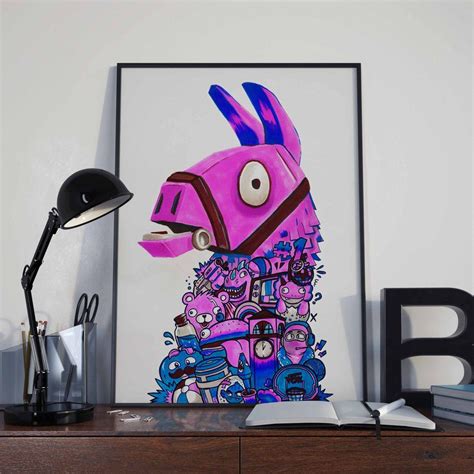 Image Of Fortnite Llama Art Limited Edition Signed And Embossed