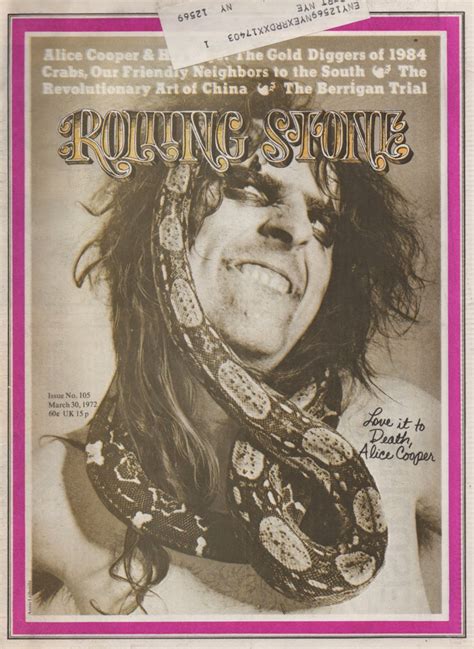 Evenspot Speaks 1975 Alice Cooper Rolling Stone Scrapbook Pt 3 Of