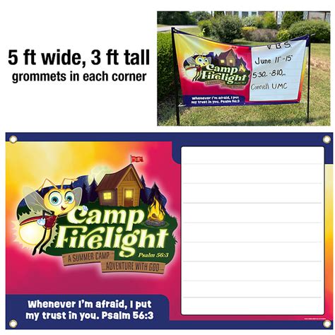Vacation Bible School Vbs 2024 Camp Firelight Outdoor Banner