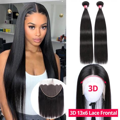 Straight Hair 13x6 Lace Frontal With 2 Bundles West Kiss Hair