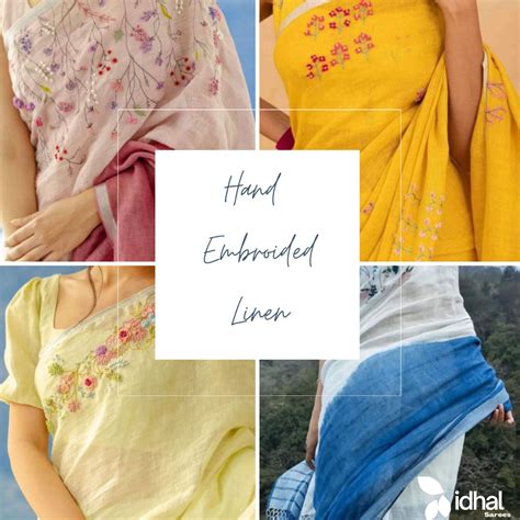 Elevate Your Style With Hand Embroidered Linen Sarees Experience