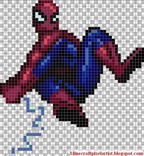 Minecraft Pixel Art Templates And Tutorials Spider Man Minecraft Pixel