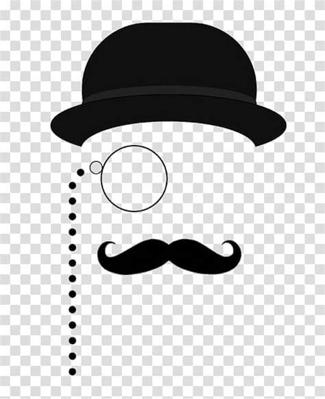 Moustache Monocle Bowler Hat Handlebar Moustache Beard Man