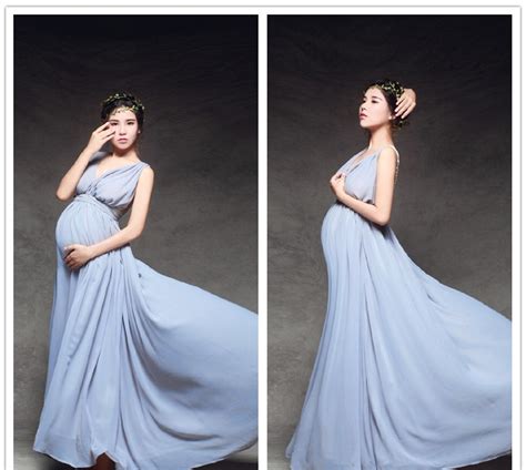 Brand Royal Style Maternity Photography Props Long Dress For Photo