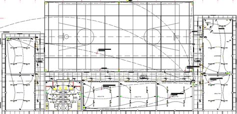 Basket Ball Court And Electrical Layout Plan Dwg File Cadbull