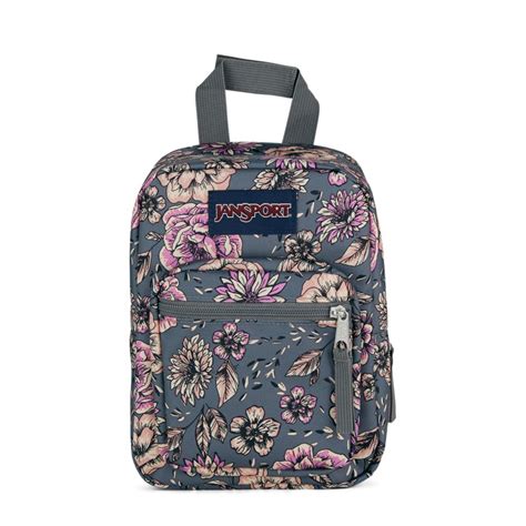 Jansport Lunch Bag Big Break Boho Floral Graphite Grey Lunch Cooler