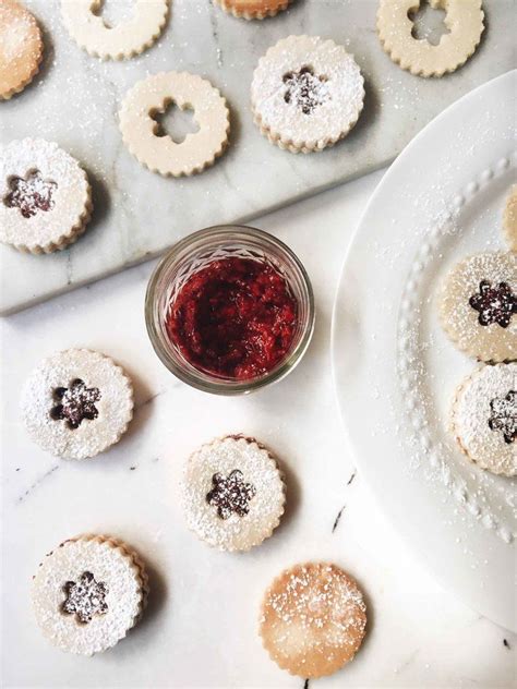 If desired, the two ends of the kipferl can be dipped in warm chocolate and then left to cool. Austrian Raspberry Holiday Linzer Cookies (Gluten Free) | Holiday sugar cookies, Linzer cookies ...