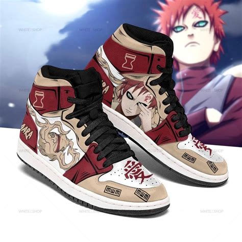 Naruto Gaara Jordan 1 High Sneakers Naruto Shoes Personalized Shoes