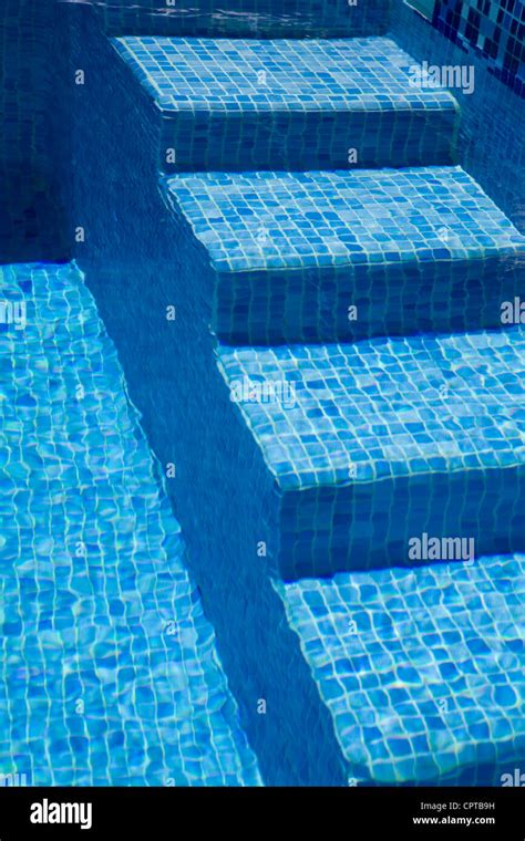 Swimming Pool Stairs Stock Photo Alamy