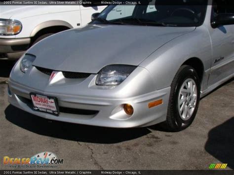 2001 Pontiac Sunfire Se Sedan Ultra Silver Metallic Graphite Photo 7