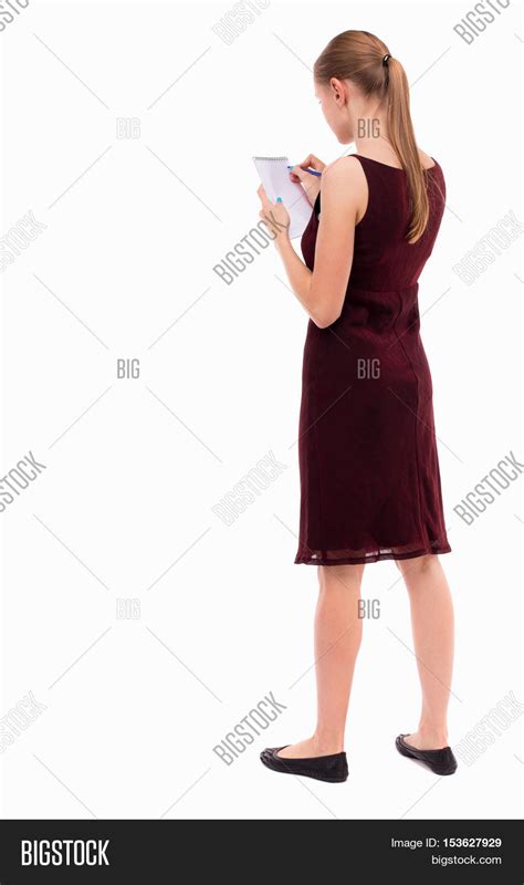 Back View Stands Woman Image And Photo Free Trial Bigstock