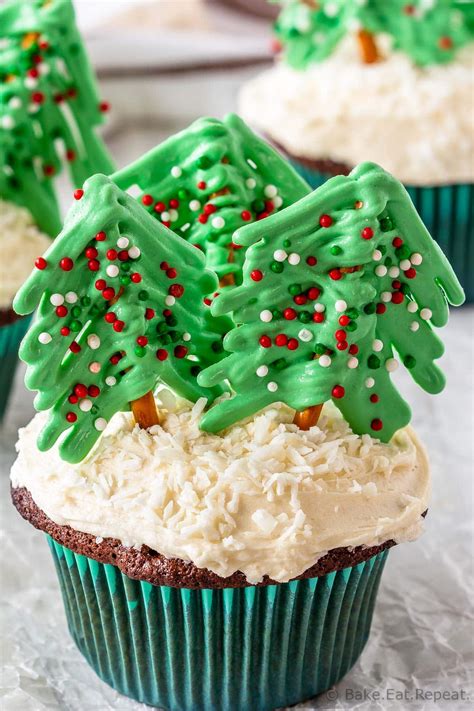 Christmas Tree Cupcakes Bake Eat Repeat
