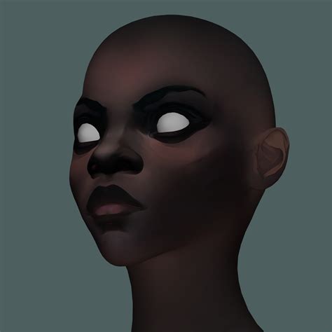 3d stylized black woman character model turbosquid 2053689