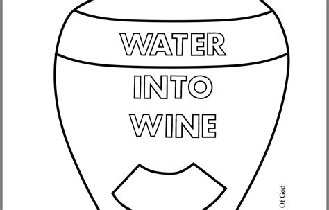 Jesus Turns Water Into Wine Craft Printable